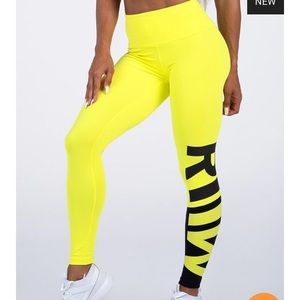 Ryderwear Neon Yellow Scrunch Bum Leggings
